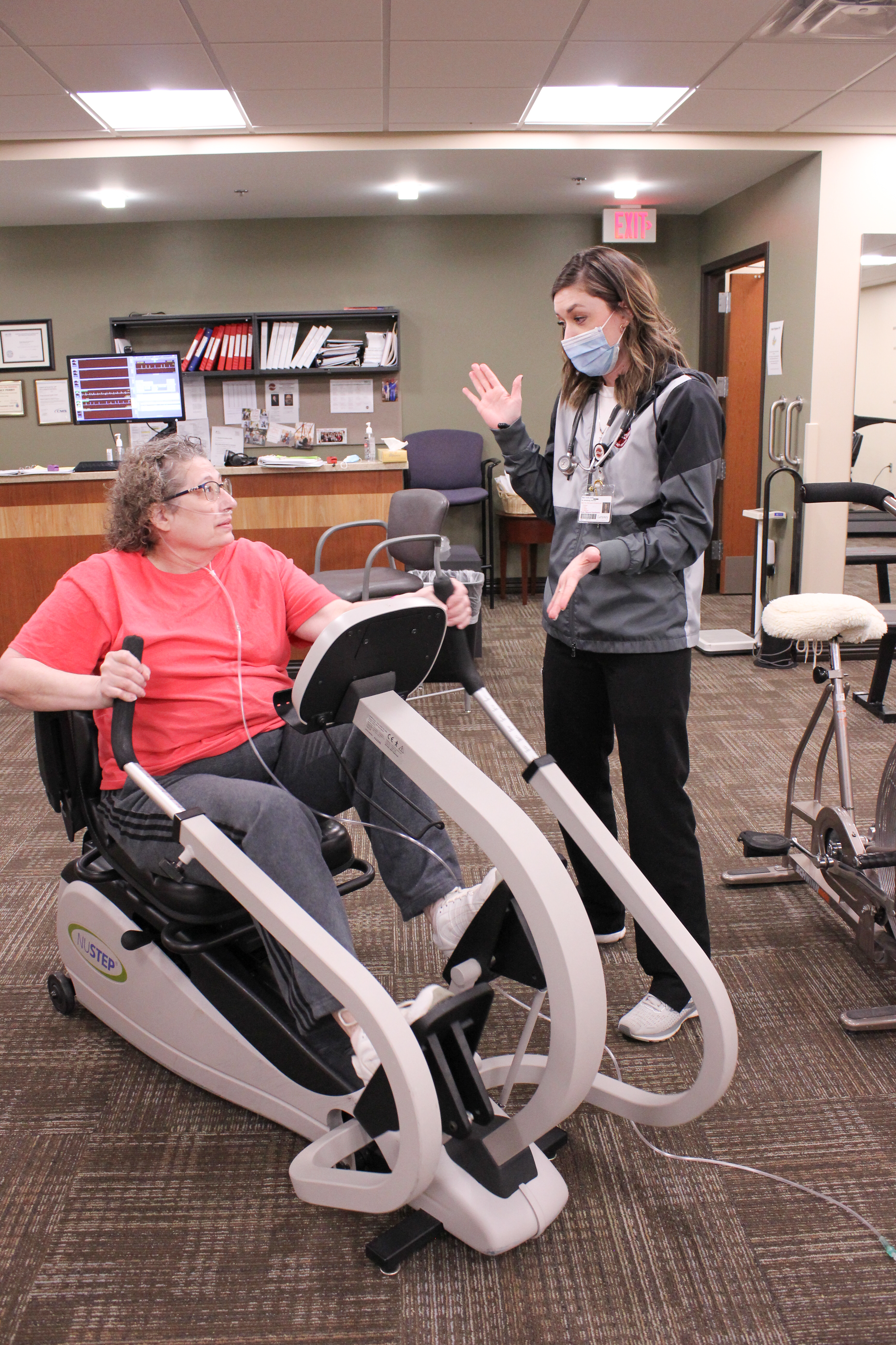 Alice Benson works to improve in post-COVID rehab program at Phelps Memorial