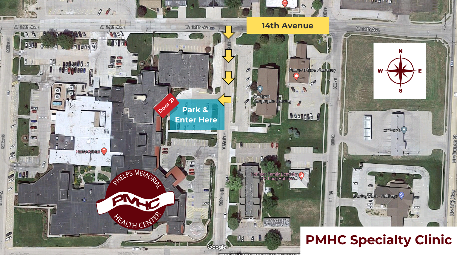 Specialty Clinic Parking Map