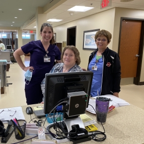 Phelps Memorial Health Center Oncology Nursing Team at Nurses Desk