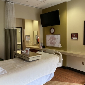 Alternative view for patient room