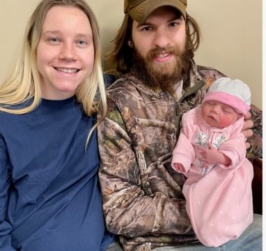 first baby of 2021 born at Phelps Memorial