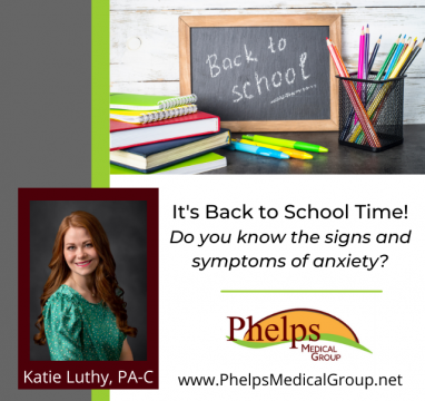 Signs of Anxiety and Stress. Back to School Katie Luthy