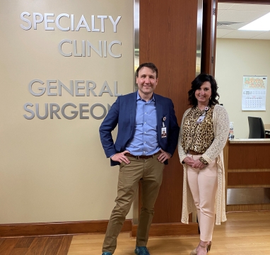 Dr. Jeffrey Cloud with APRN Angie Howard