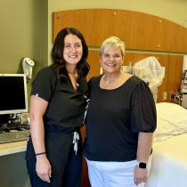 Michaela and Brooke in patient room