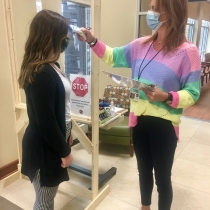 Renee Johnson - screening at entrance of hospital